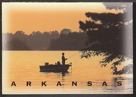 Fishing Hot Springs AR Postcard BIN 