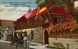 Florida St Augustine Oldest House Curteich