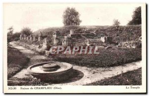 Old Postcard Ruins of Temple Champlieu