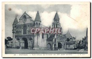 Old Postcard Poitiers Eglise Notre Dame La Grande