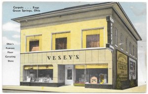 Postcard Vesey’s Floor Covering Store in Green Springs, Ohio 