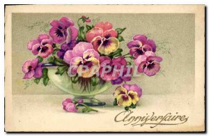 Old Postcard Birthday Flowers