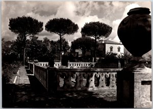 Ravello - Villa Cimbrone Parte Del Giardino Italy Real Photo RPPC Postcard