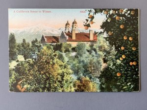 A California Scene In Winter CA Litho Postcard A1144082918