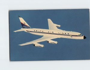 Postcard Delta's Convair 880 Jetliner