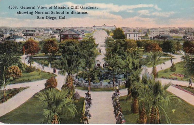 California San Diego General View Of Mission Cliff Gardens With Normal School...