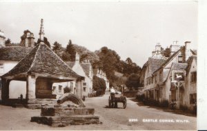 Wiltshire Postcard - Castle Combe - Real Photograph - Ref 5537A