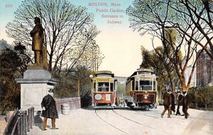 Public Garden Entrance to Subway - Boston, Massachusetts MA  