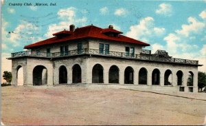 Postcard IN Marion Country Club Arches Tile Roof 1910 F3