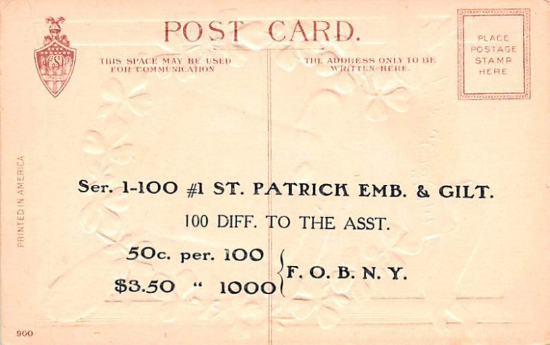 St. Patricks Day  St. Patricks Day Postcard