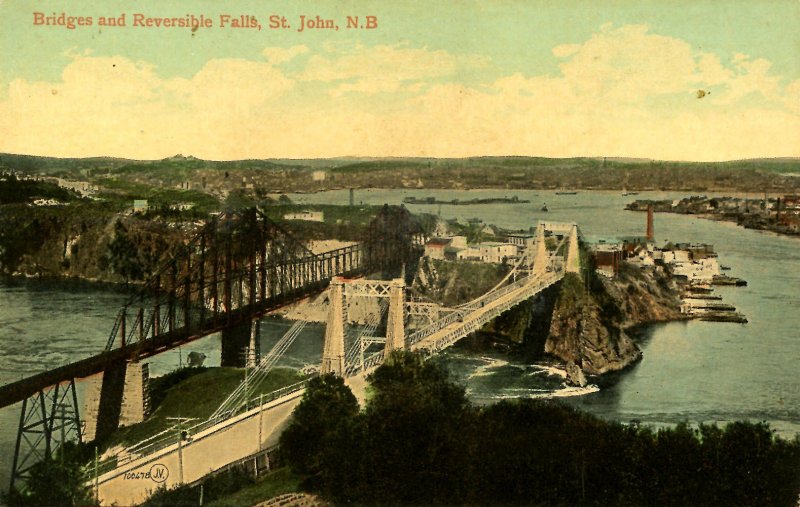 Canada - New Brunswick. St. John, Bridges & Reversible Falls