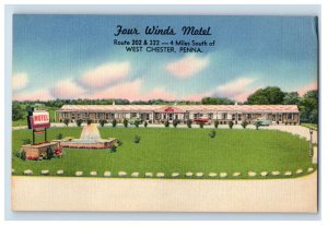 c1910 Four Winds Motel West Chester, Penna. Postcard F114E