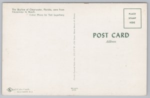 State View~Skyline Scene From Causeway Clearwater Florida~Vintage Postcard