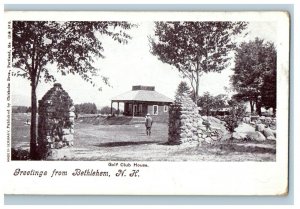 c1905 Greetings From Bethlehem New Hampshire NH Golf Club House Postcard 