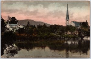 The Dewey Homestead Historic Bennington Vermont VT Antique Hand-Colored Postcard