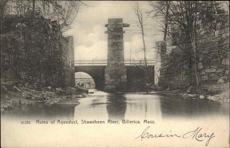 Billerica MA Massachuetts Shawsheen River Aqueduct c1905 Postcard