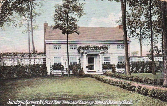 New York Saratoga Springs Front View Inniscara Home Of Chauncey Olcott 1910