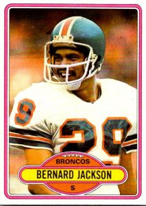 1980 Topps Football Card Bernard Jackson S Denver Broncos sun0148