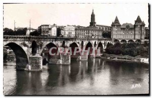 Old Postcard The Old Bridge Montauban Ingres Museum