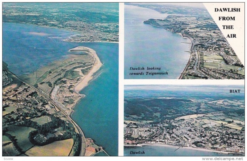 DAWLISH, Devon, England, United Kingdom, 40-60s; 3-Views, Aerial View, Biat, ...