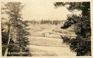 1910s RPPC No.18 Mission Range from Wildwood Park, Bridges, Kalispell MT