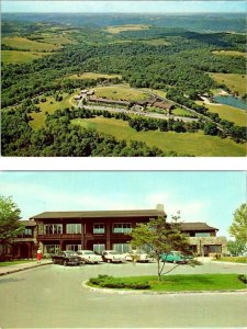 2~Postcards Wheeling, WV West Virginia WILSON LODGE & Oglebay Park Aerial View