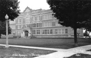 RPPC, Newberry MI Michigan  HIGH SCHOOL Luce County  c1940's Real Photo Postcard