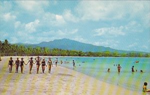 Puerto Rico Luquillo Beach With El Yunque In Background