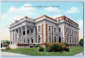 1940 Dallas Texas TX Vintage Postcard Scottish Rite Cathedral Building Unposted