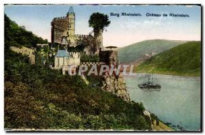 Postcard Old Burg Rheinstein Castle Rheinstein