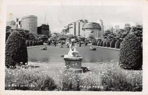 Rio De Janeiro Brazil Praca Paris Fountain Real Photo Antique Postcard K33495