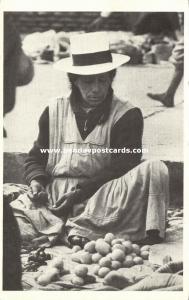 peru, PISAC PISAQ, Fruit Seller at open Air Market (1970s)