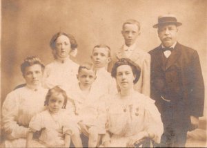 RPPC Atlantic City New Jersey Boardwalk Family - Real Photo Postcard  c1910