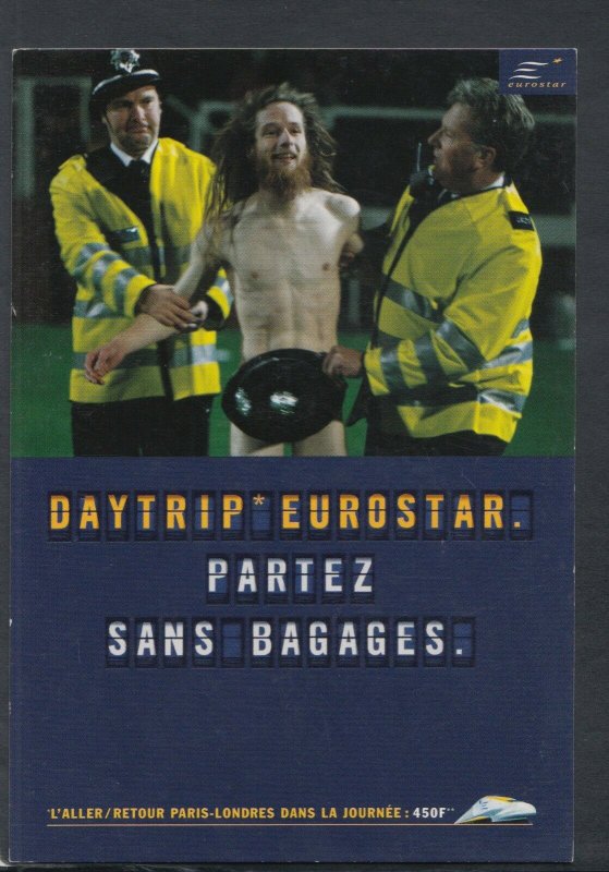 Transport Postcard - Trains - Daytrip Eurostar - Policemen and Streaker  RR6986