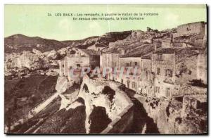 Old Postcard Les Baux Les Remparts has left the Vallon de la Fontaine