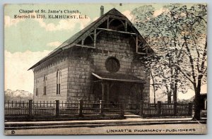 Elmhurst  Long Island  New York  Chapel of  St. James   Postcard