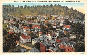 Residence Section from Union Bank Building - Clarksburg, West Virginia WV  