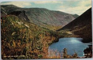 Echo Lake and Mount LaFayette NH Vintage Postcard Y04