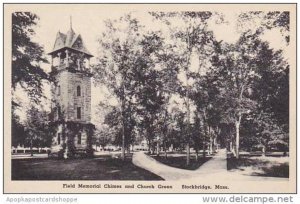 Massachusetts Stockbridge Field Memorial Chimes And Church Green Albertype