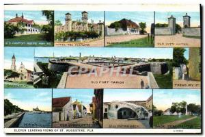 Old Postcard Eleven Leading Views Of St. Augustine Fla