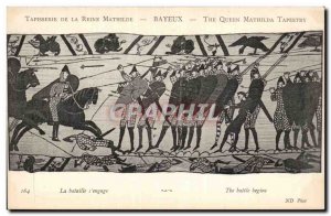 Old Postcard Bayeux Tapestry of Queen Matilda The battle s & # 39engage