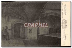 Old Postcard Auvergne Tournoel door of the chapel