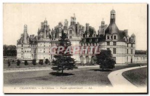 Old Postcard Chambord Castle North Facade