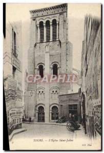 Postcard Old Tours Church of Saint Julien