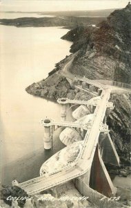 Aerial View Coolidge Dam Arizona #E-173 1940s RPPC Photo Postcard Cook 20-6991