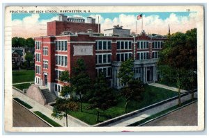 1931 Practical High School Manchester New Hampshire NH Vintage Antique Postcard