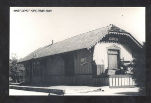 RPPC FATE TEXAS MK&T KATY RAILROAD DEPOT TRAIN STATION REAL PHOTO POSTCARD