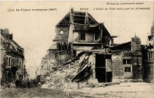 CPA La France reconquise (1917) - ROYE - L'Hotel de Ville mine par les (514916)