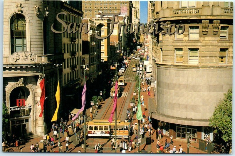 M-20376 Cable Car turntable at Power and Market Streets San Francisco California