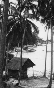 Tanjung Bungah Malaysia Cottage on Beach Real Photo Vintage Postcard AA67825